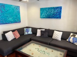 Mermaid and Pearl living room